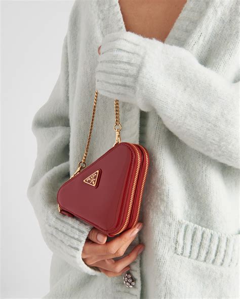 prada red mini pouch|Prada mini bags for women.